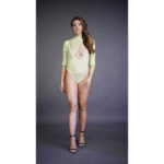 Body in rete con scollo a V e maniche corte per una silhouette sensuale – Le Desir - immagine 6