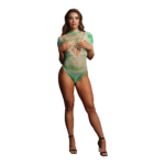 Body in rete con scollo a V e maniche corte per una silhouette sensuale – Le Desir - immagine 10