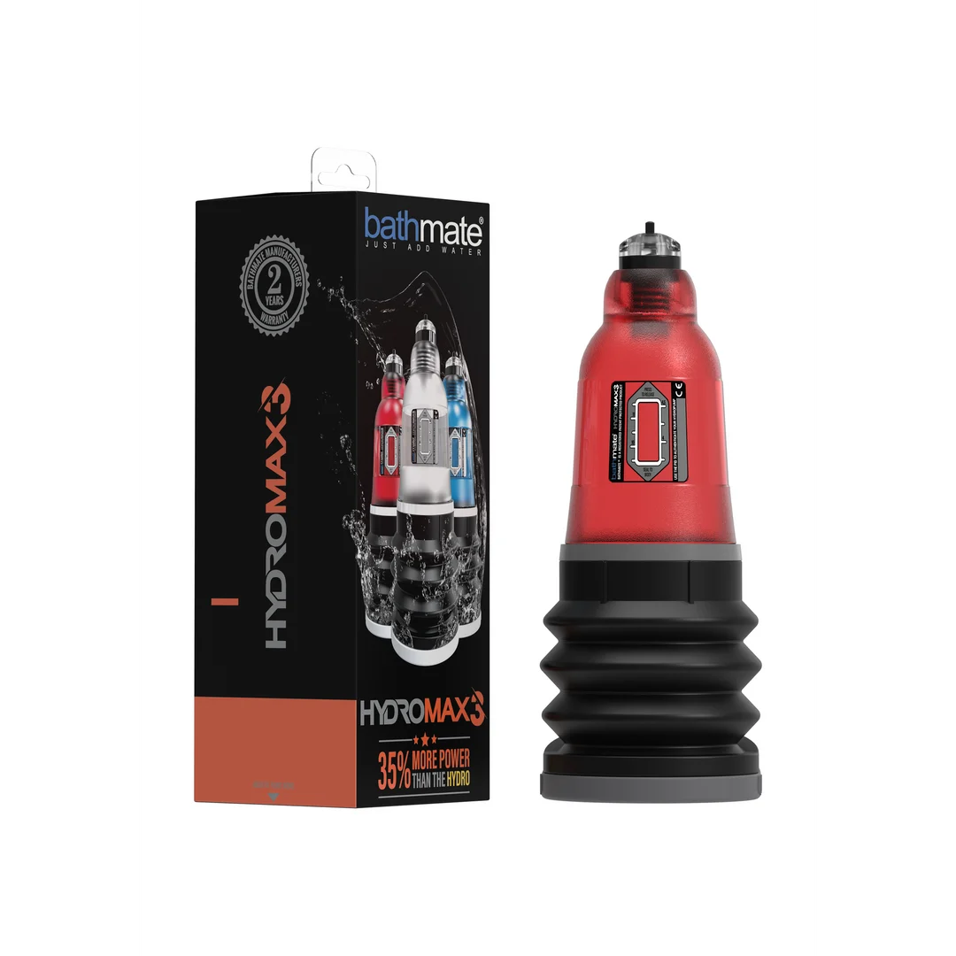 BM-HM3-BR-2 Bathmate HydroMax3 pompa manuale per il pene rossa - immagine 1
