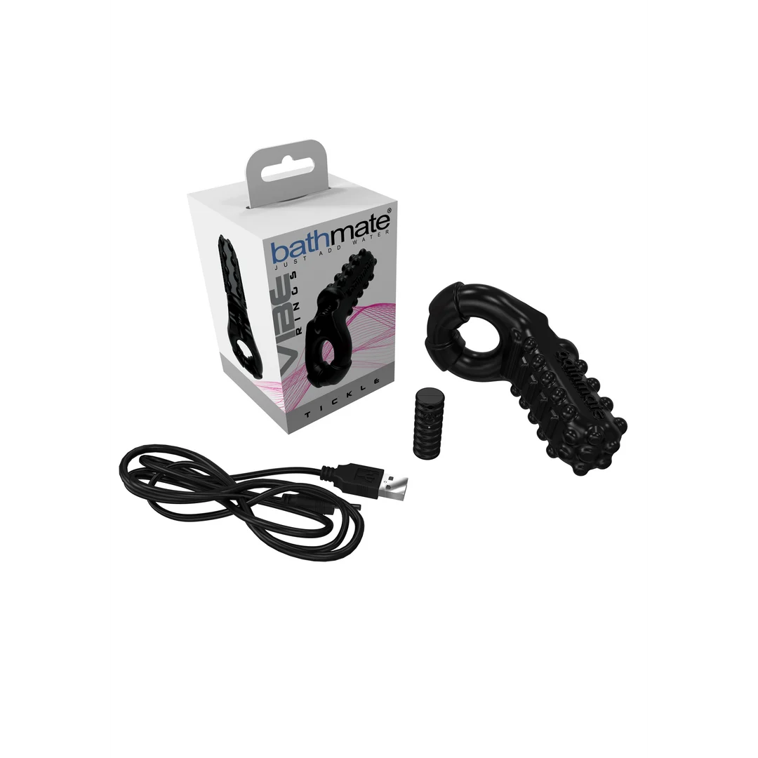 BM-VR-TI-2 Cockring vibrante con 3 velocità – Nero - immagine 1