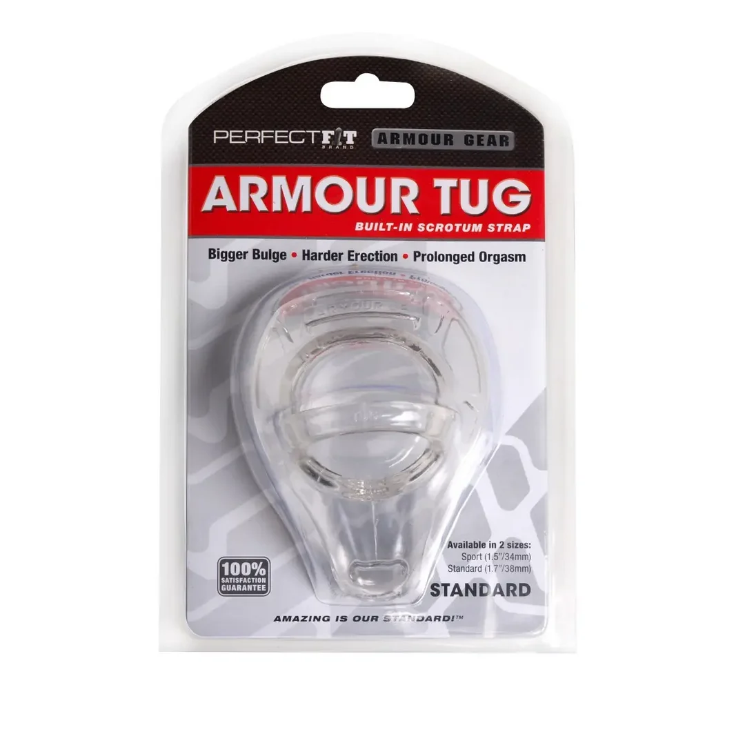 Anello per pene PerfectFitBrand Armor Tug con fascia per i testicoli - immagine 1