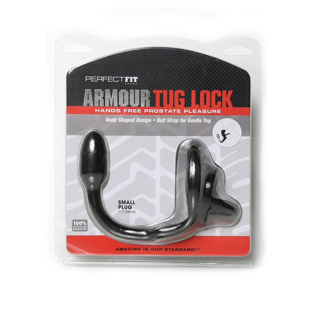 CA-15B-2 Anello per pene Armor Tug Lock con fascia per i testicoli e plug anale - immagine 1