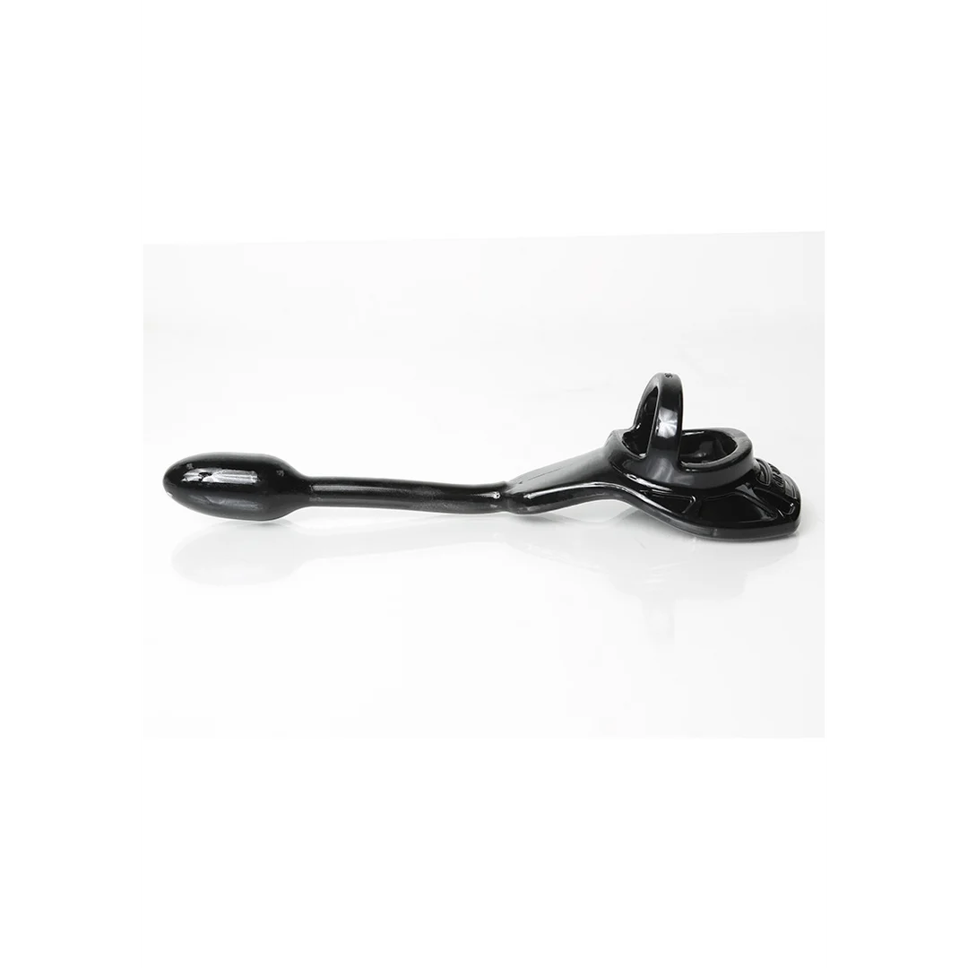 Anello per pene Armor Tug Lock con fascia per i testicoli e plug anale - immagine 3