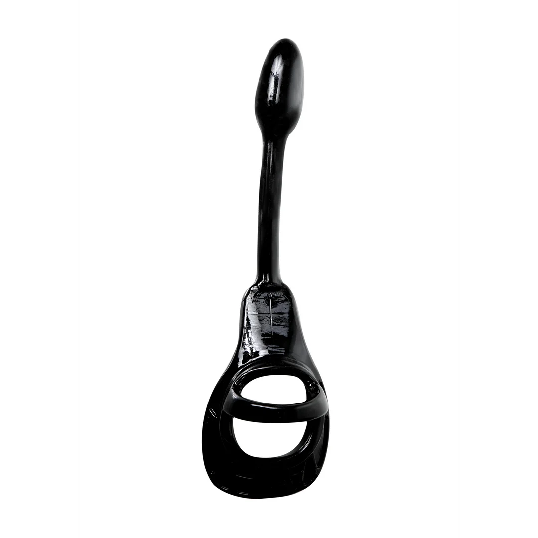 Anello per pene Armor Tug Lock con fascia per i testicoli e plug anale - immagine 6