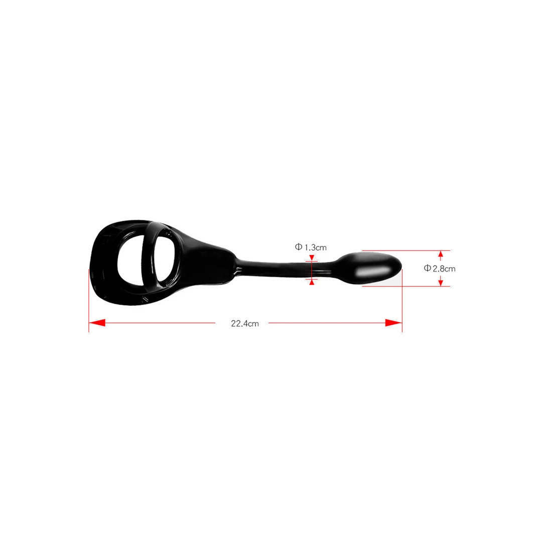 Anello per pene Armor Tug Lock con fascia per i testicoli e plug anale - immagine 10