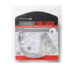 Anello per pene Armor Tug Lock con fascia per i testicoli e plug anale - immagine 7