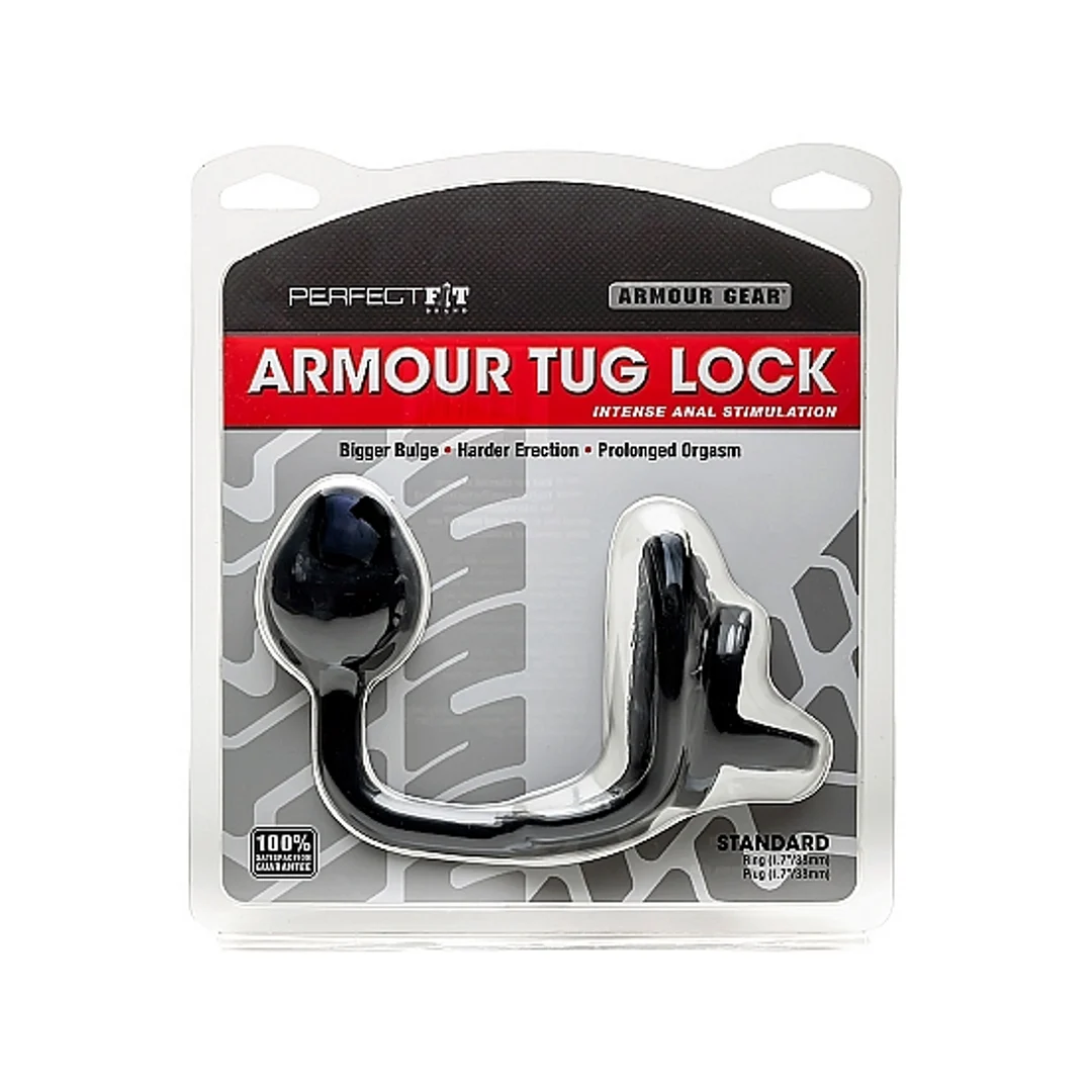 Armor Tug Lock con fascia per i testicoli e plug anale - immagine 1
