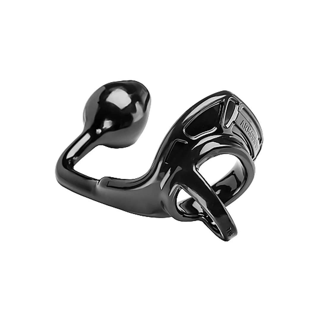 Armor Tug Lock con fascia per i testicoli e plug anale - immagine 5
