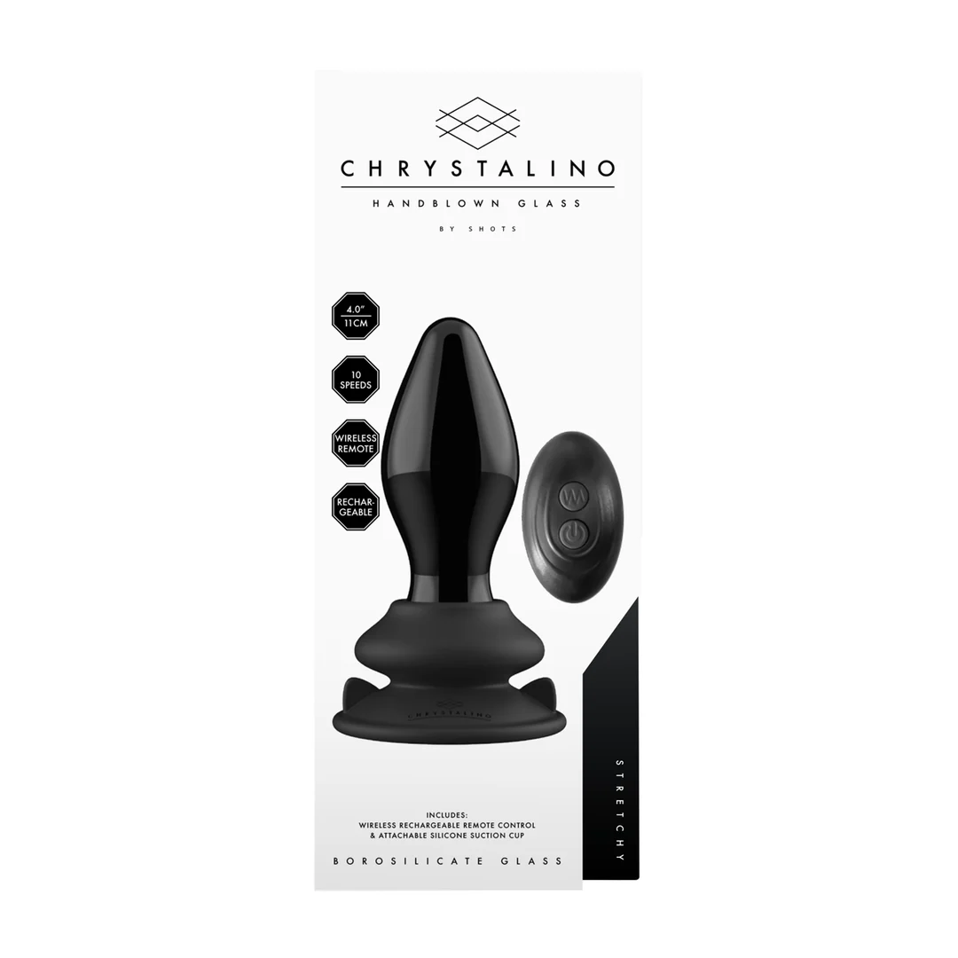 Vibratore allungabile in vetro Chrystalino con ventosa - immagine 2
