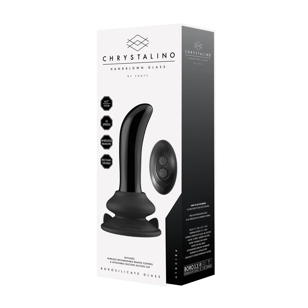 Chrystalino Prickly Smooth, vibratore in vetro - immagine 3