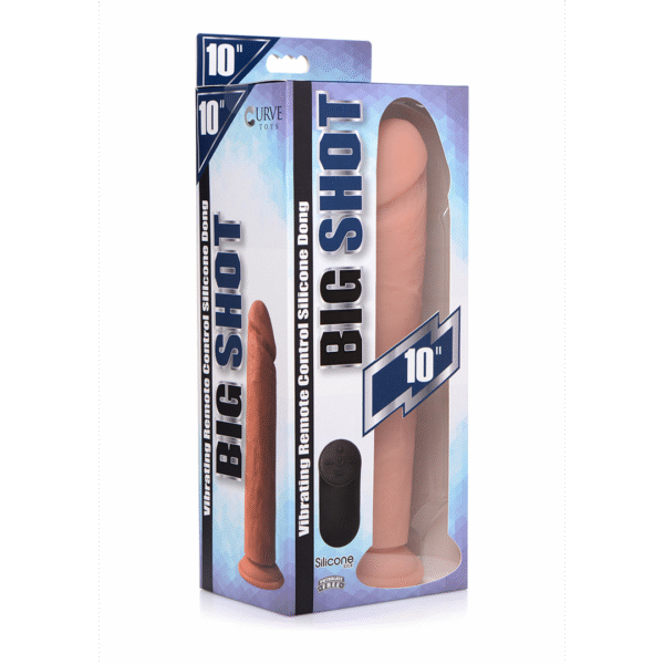Dildo vibrante in silicone Curve Toys con telecomando
