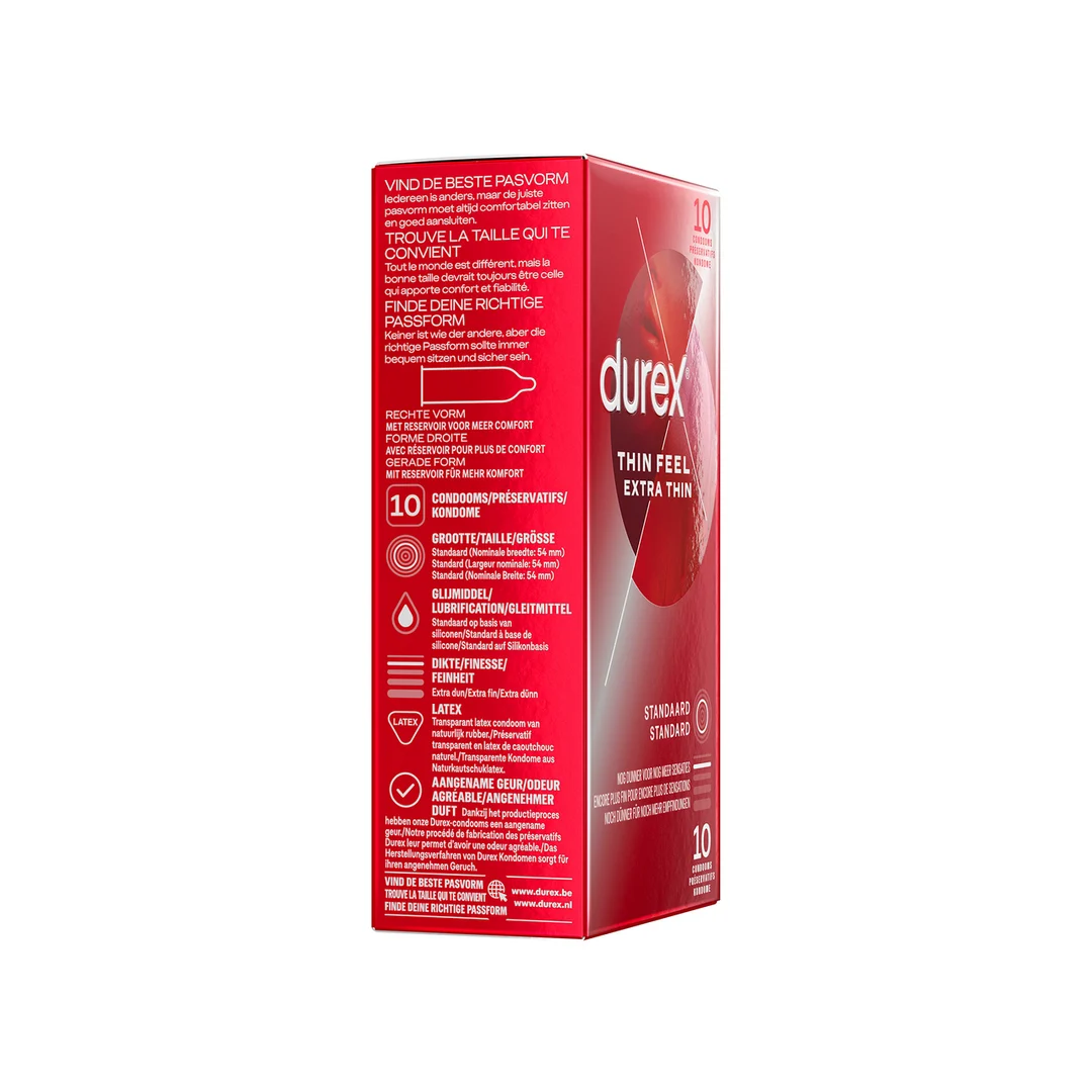Preservativi Durex Thin Feel Extra Thin, 10 pezzi - immagine 2