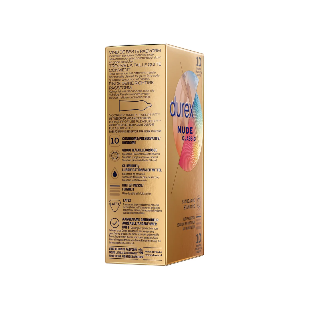 Preservativi Durex Nude Classic, 10 pezzi - immagine 2