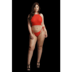 Completo lingerie sexy plus size con apertura sul cavallo, per un look da festa – LIN - immagine 10
