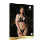 Completo lingerie curvy in pizzo e velluto, dalla vestibilità seducente, per taglie comode – LIN