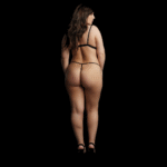 Completo lingerie curvy in pizzo e velluto, dalla vestibilità seducente, per taglie comode – LIN - immagine 5