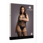 Body stocking in pizzo effetto rete per seduzione curvy, Le Desir