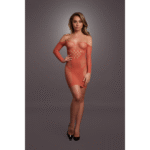 Minidress sexy taglie comode in rete a contrasto per silhouette curvy – LIN - immagine 28