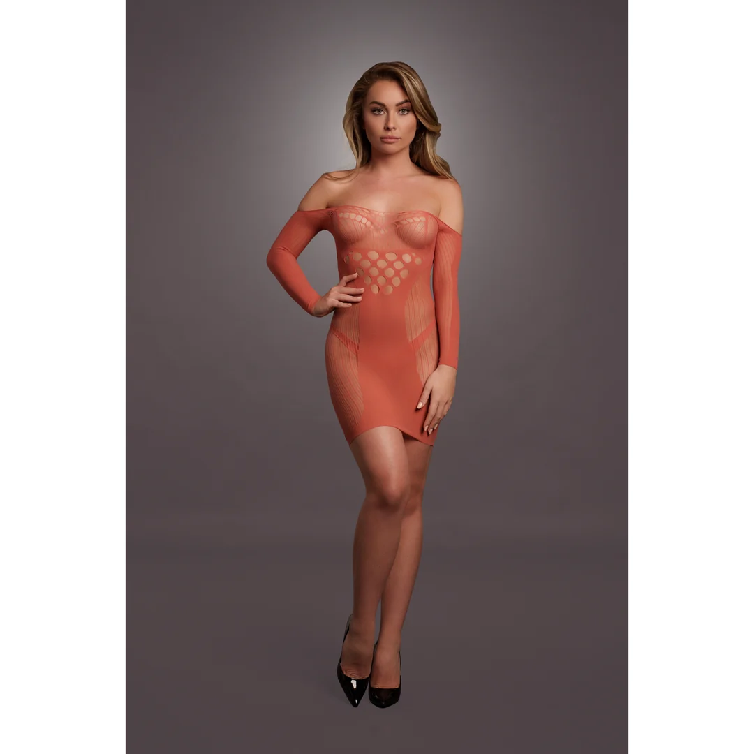 Minidress sexy taglie comode in rete a contrasto per silhouette curvy – LIN - immagine 28