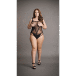 Body curvy con rete a contrasto per un look sensuale e valorizzante – SexyPlus - immagine 6