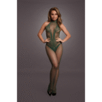 Bodystocking in pizzo a rete con apertura inguinale per un look curvy sensuale - LIN - immagine 28