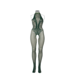 Bodystocking in pizzo a rete con apertura inguinale per un look curvy sensuale - LIN - immagine 18
