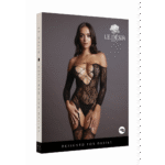 Bodystocking in pizzo plus size con scollo incrociato, per silhouette curvy | LIN - immagine 7