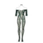 Bodystocking in pizzo a maniche lunghe con cavallo aperto, per silhouette curvy | LIN - immagine 4