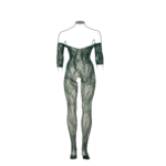 Bodystocking in pizzo a maniche lunghe con cavallo aperto, per silhouette curvy | LIN - immagine 5