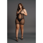 Abito curvy a rete con scollo profondo e halter, per valorizzare le tue curve – SexyPlus - immagine 4
