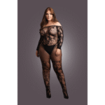 Body a spalle scoperte in pizzo e rete per silhouette curvy – OSX - immagine 3