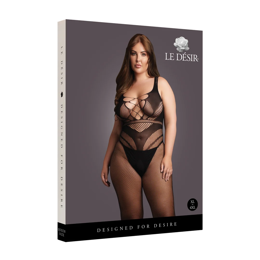 Body in rete con linee decorative per silhouette curvy – OSX - immagine 1