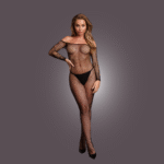 Bodystocking a rete con spalle scoperte per una silhouette curvy, OSX - immagine 10