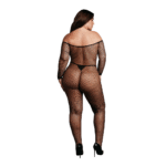 Bodystocking a rete con spalle scoperte per una silhouette curvy, OSX - immagine 3