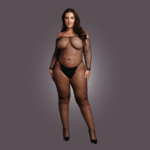 Bodystocking a rete con spalle scoperte per una silhouette curvy, OSX - immagine 4