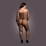 Bodystocking a rete con spalle scoperte per una silhouette curvy, OSX - immagine 5