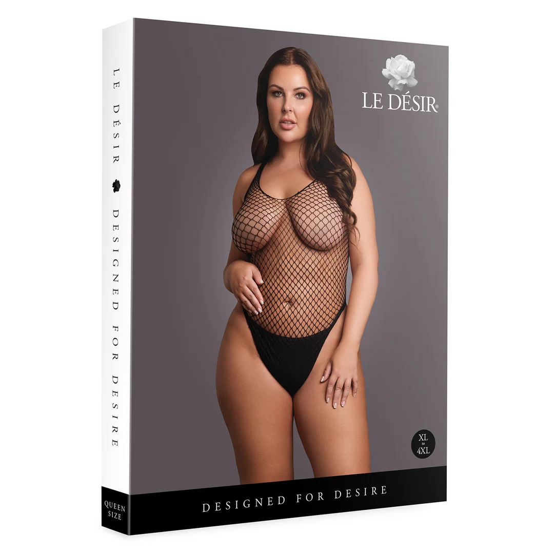 Body lingerie curvy con dettagli in rete, per un look seducente che valorizza le forme – OSX - immagine 1
