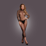 Abito in rete con elegante collo alto, per un look sexy che valorizza le forme curvy – OSX - immagine 10