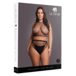 Set di lingerie sensuale con top corto a rete e cavallo aperto, per silhouette curvy – OSX