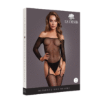 Body stocking lucido con scollo off shoulder per un look curvy seducente | LIN - immagine 9