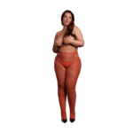 Collant cut out scintillante con glitter dorato per un look curvy seducente – LIN - immagine 8