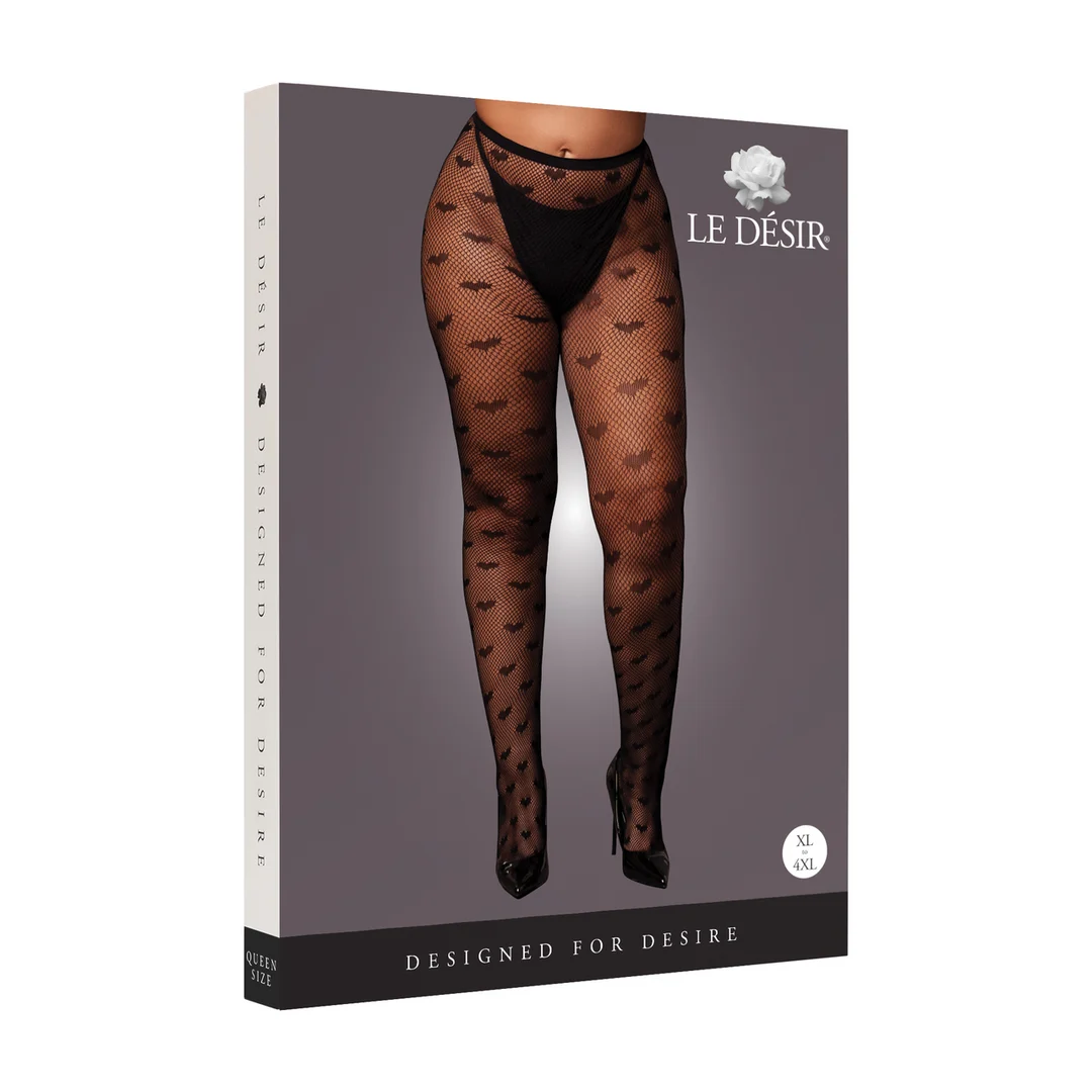 Collant plus size con fantasia a cuori per un look curvy giocoso – LIN - immagine 1