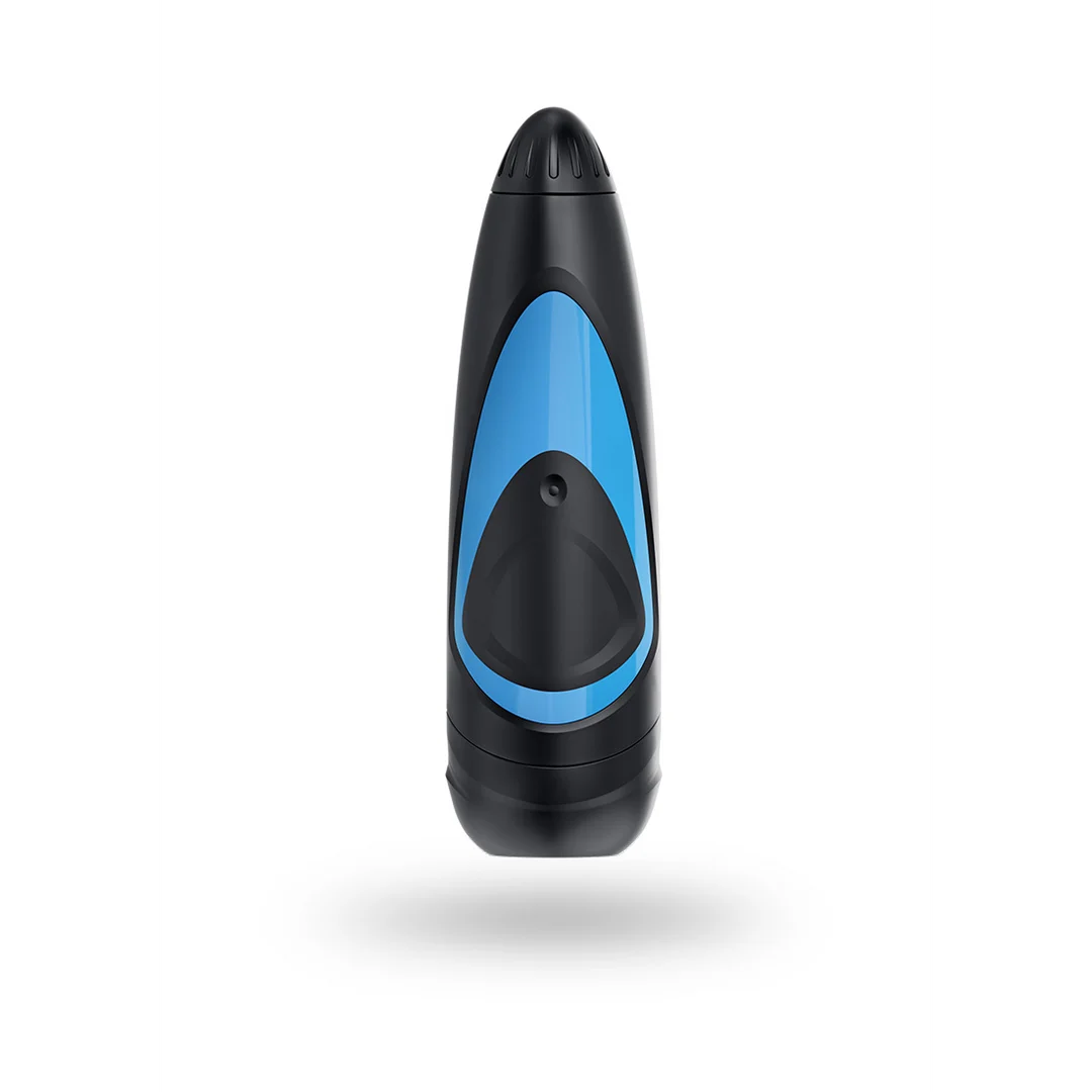 Stroker tascabile con pompa – Nero e blu - immagine 3