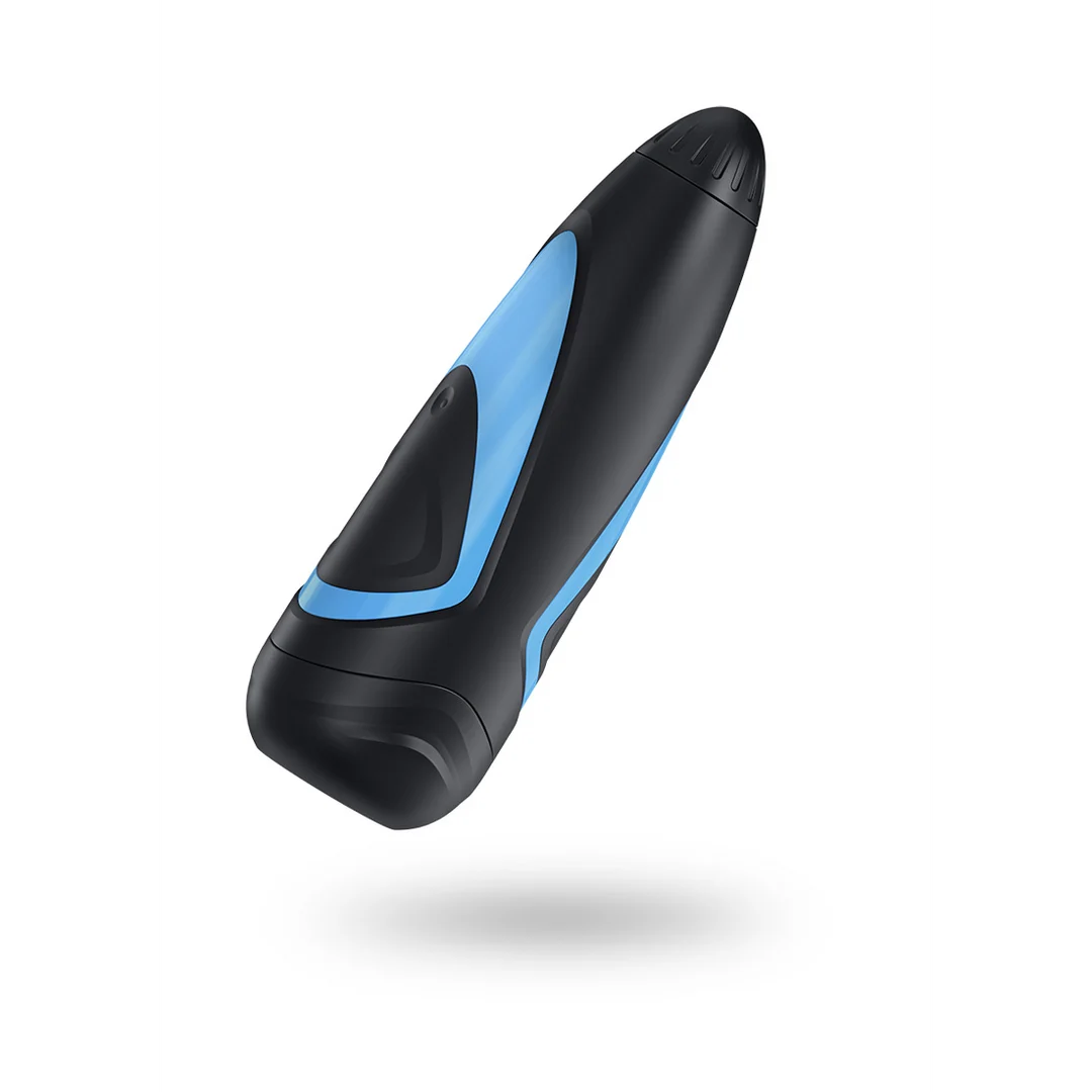 Stroker tascabile con pompa – Nero e blu - immagine 4
