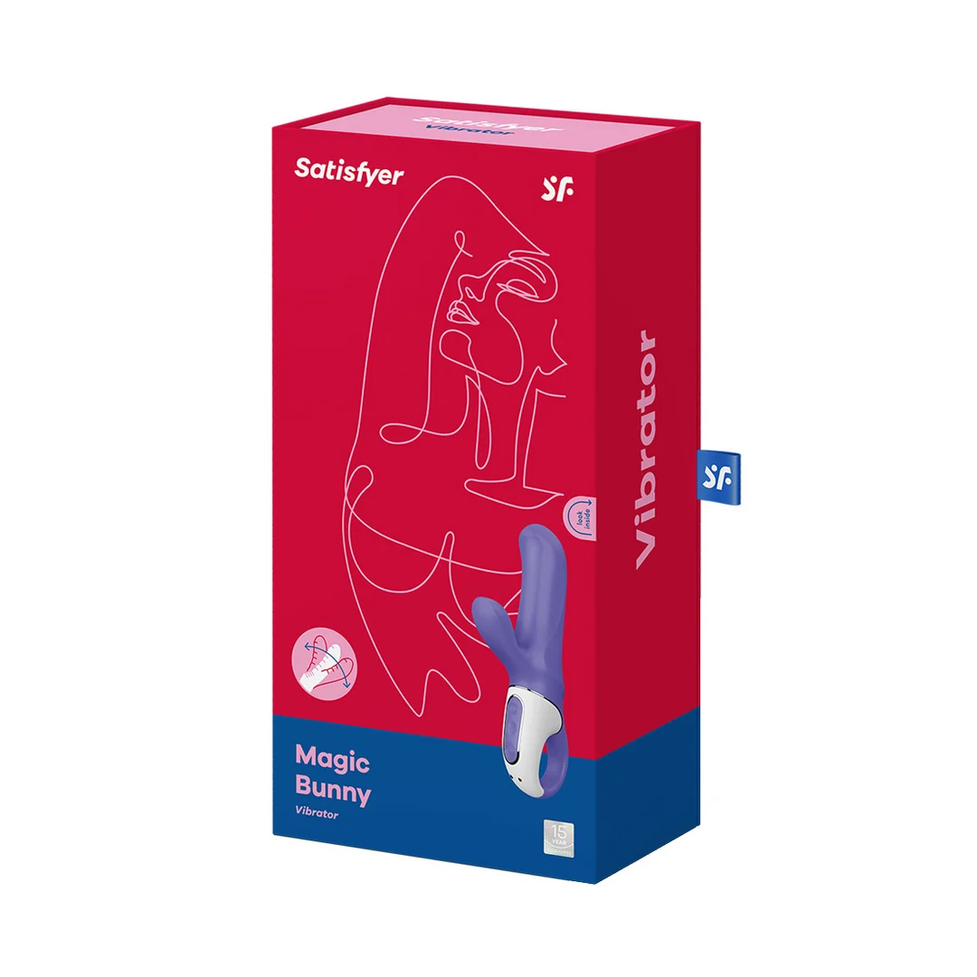 Satisfyer, viola, vibratore rabbit per stimolare contemporaneamente il punto G e il clitoride - immagine 2
