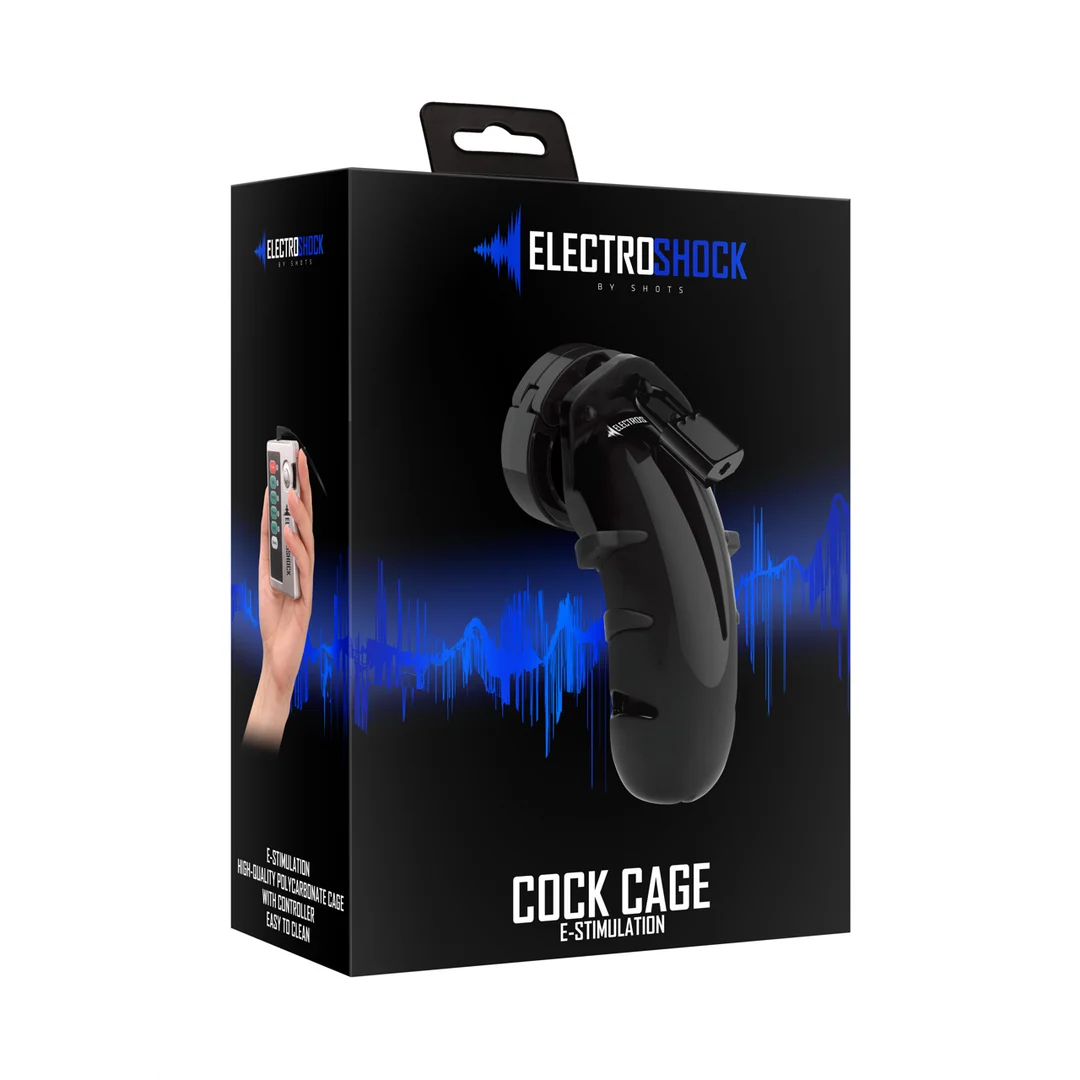 ELC012BLK-2 ElectroShock by Shots gabbia per pene con elettrostimolazione - immagine 1