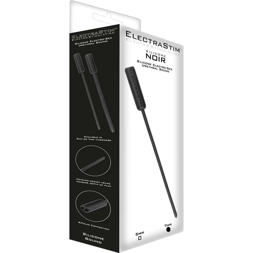 Sonda uretrale flessibile ElectraStim Silicone Noir 7 mm nera - immagine 1