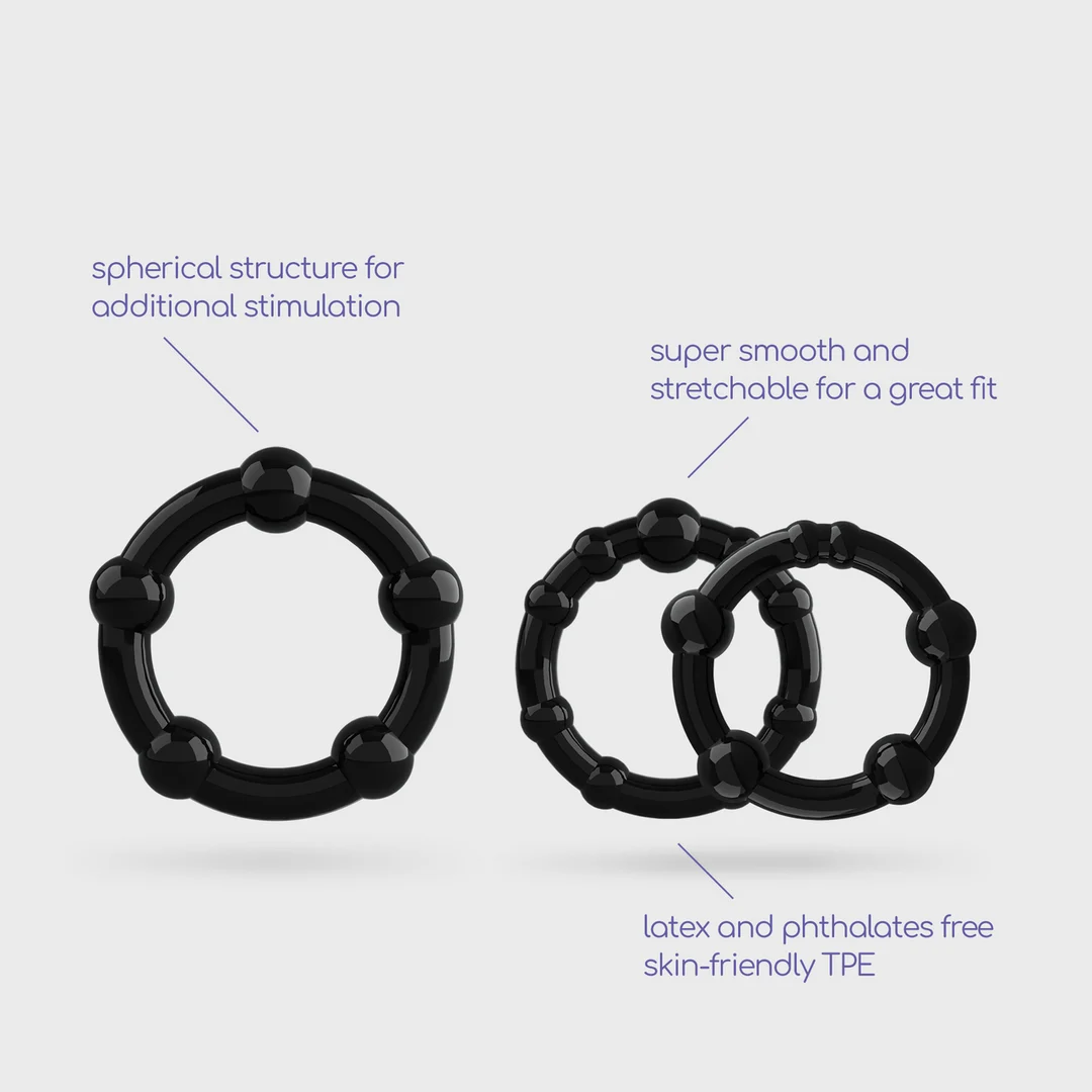 Set di cockring Crushious Triple Bead - immagine 5