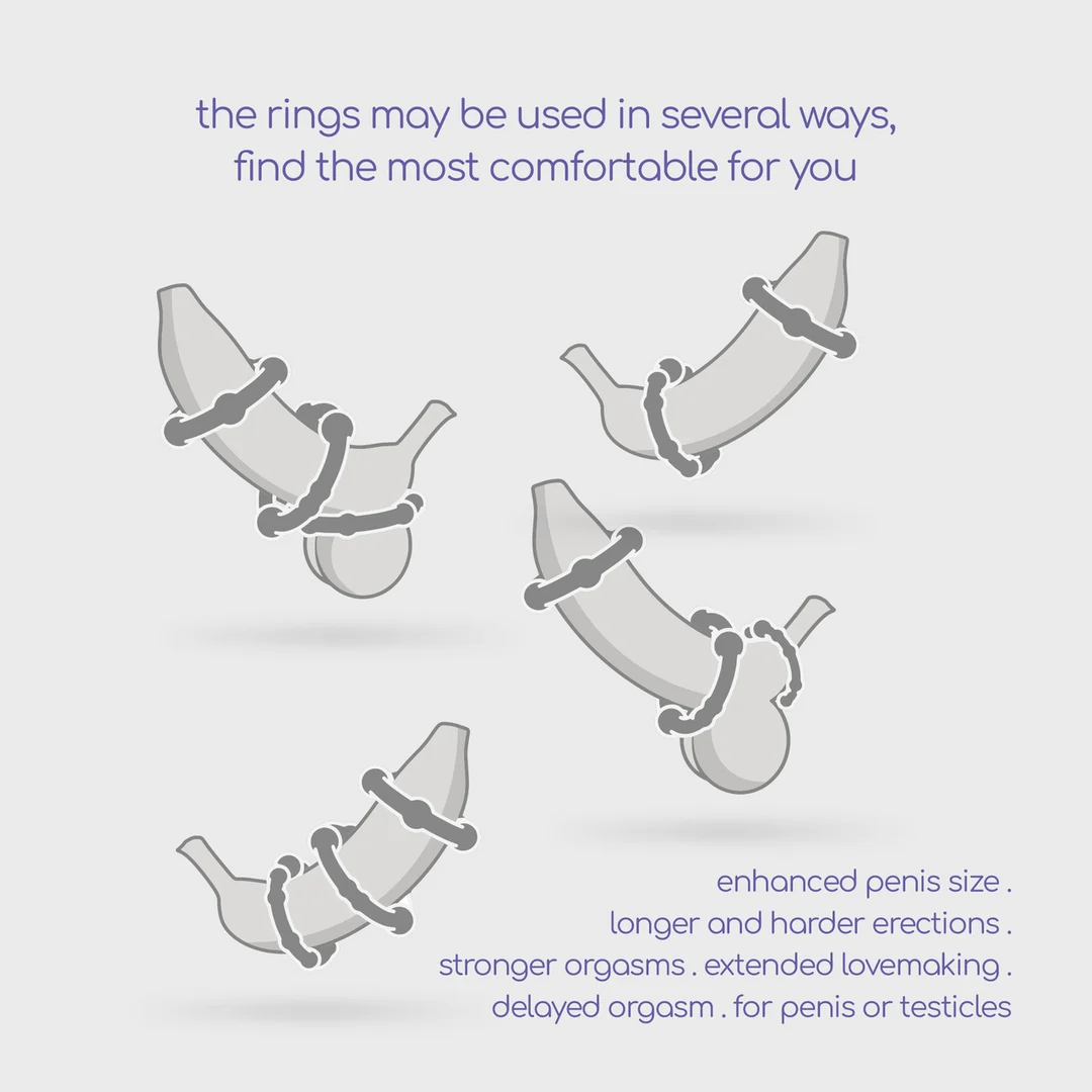 Set di cockring Crushious Triple Bead - immagine 12