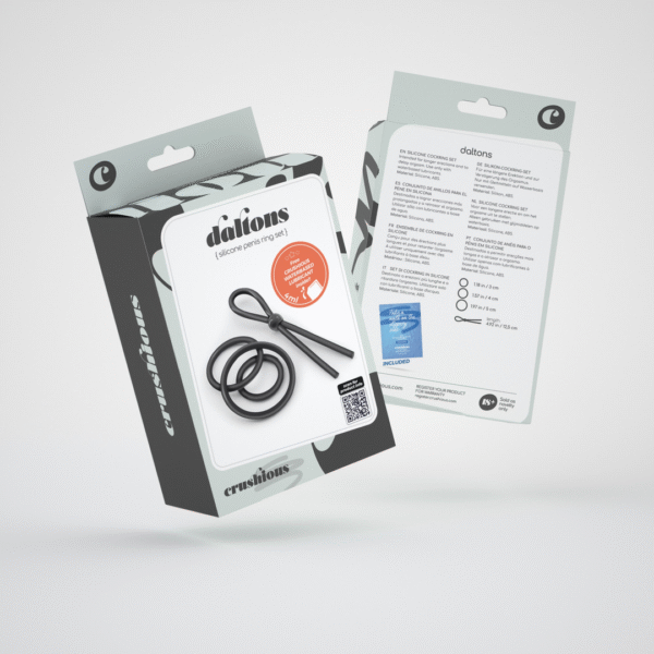 Set di anelli per il pene in silicone Daltons nero